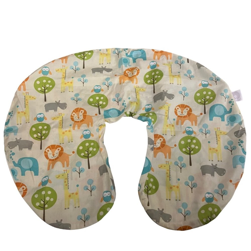 Fun Animal Safari Themed Off White Boppy Cover